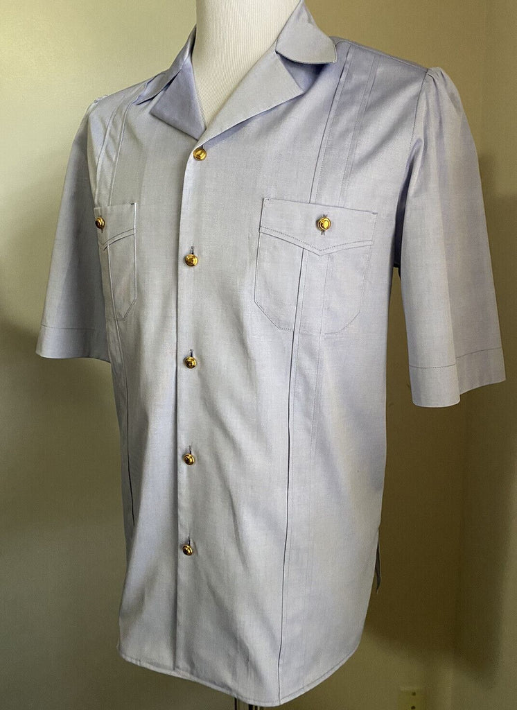 Neues Gucci-Herren-Jeanshemd aus feinem Oxford-Licht, Blau, L US (50 Eu), Italien
