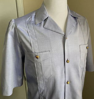 Neues Gucci-Herren-Jeanshemd aus feinem Oxford-Licht, Blau, L US (50 Eu), Italien