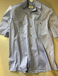 Neues Gucci-Herren-Jeanshemd aus feinem Oxford-Licht, Blau, L US (50 Eu), Italien