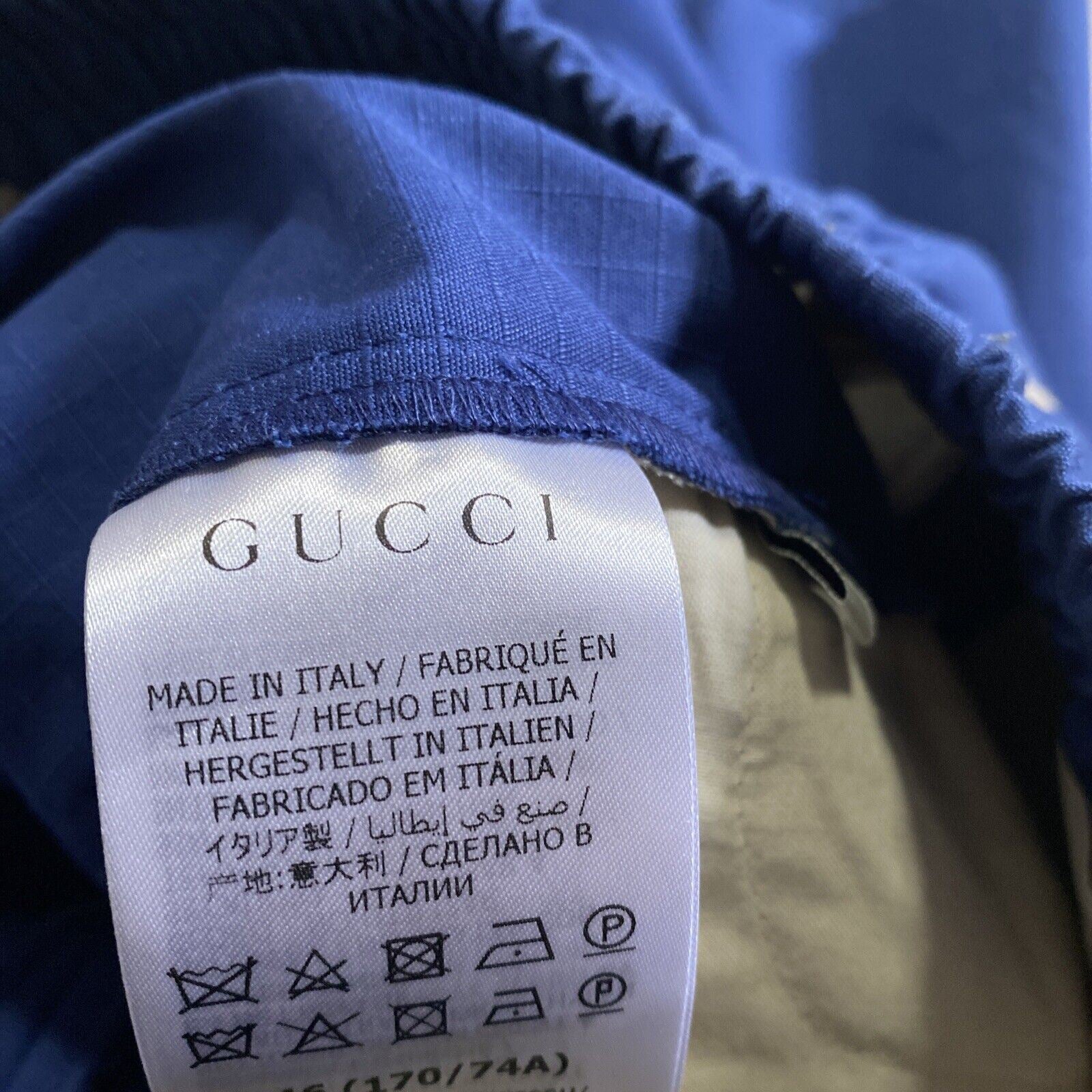 Neu mit Etikett: 1450 $ Gucci Herren-Shorts mit Gucci-Monogramm, Blau, 30 US/46 Eu