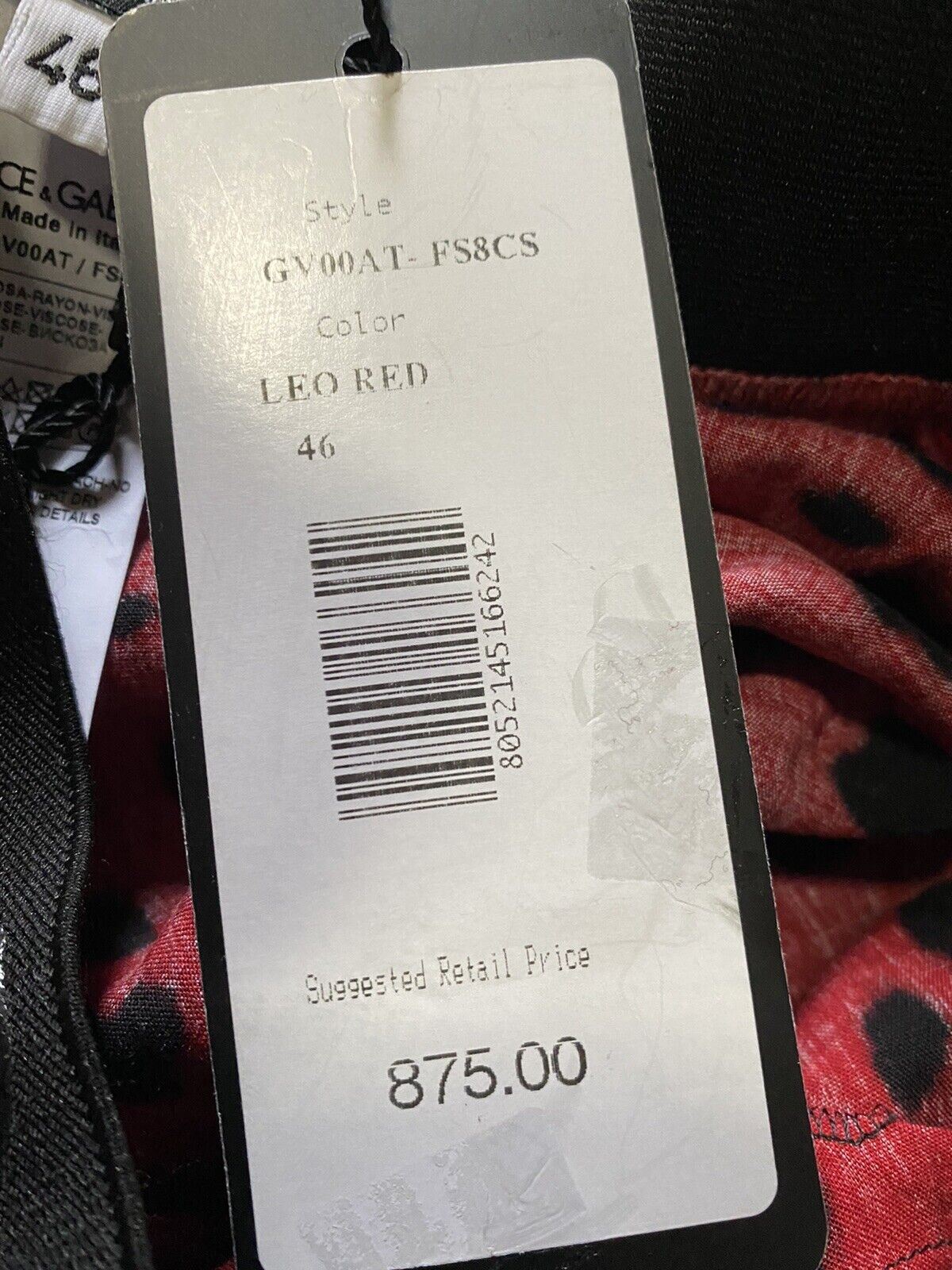 СЗТ $875 Dolce&amp;Gabbana Мужские шорты бордового/черного цвета 30 США/46 ЕС Италия