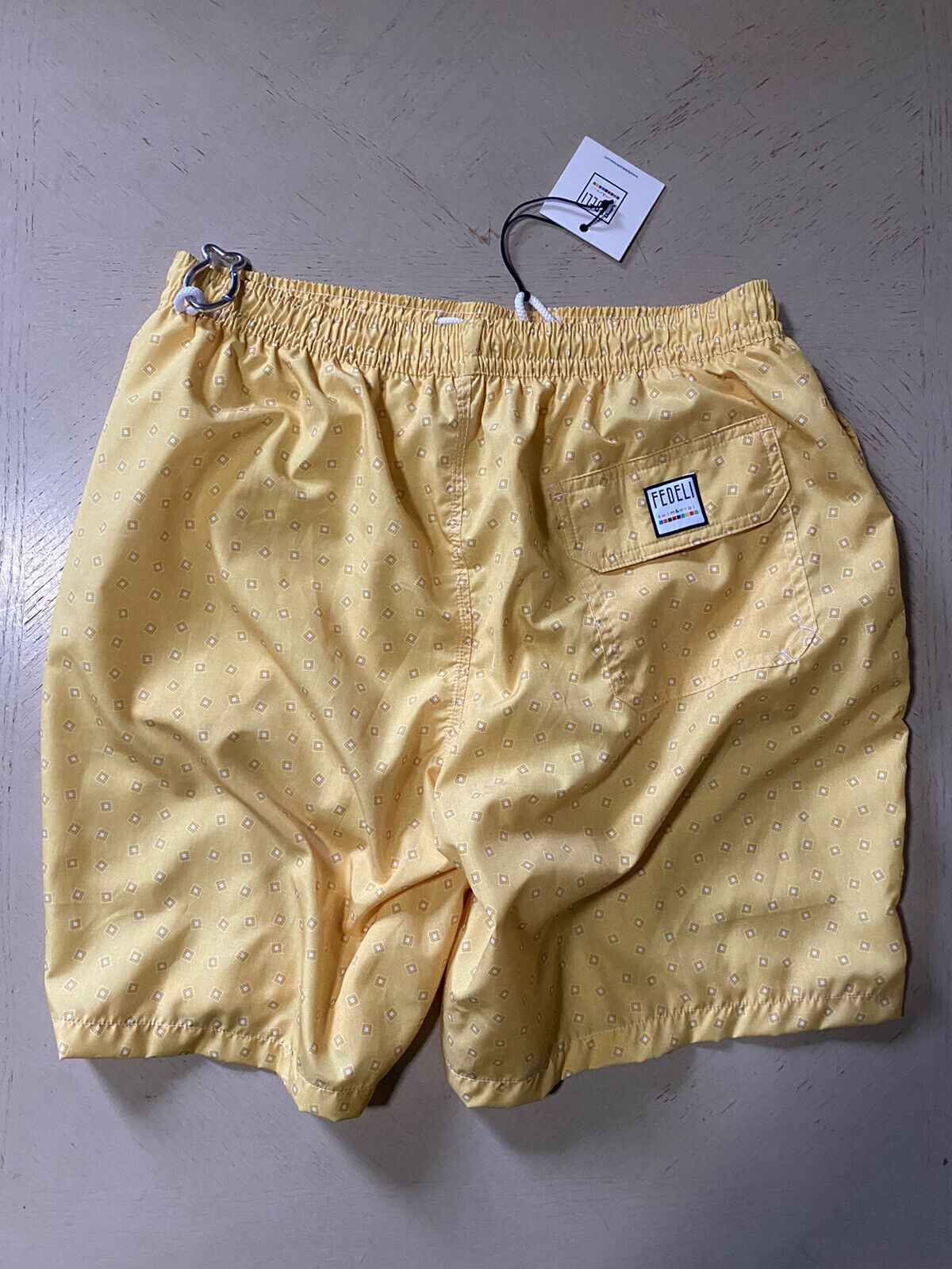 NWT Fedeli Mens Swim Shorts Yellow Size XL Italy