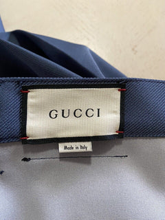 Neu mit Etikett: 1.200 $ Gucci Thunder-Hose aus gefärbtem Polyester-Drill für Herren, Blau, 32 US (48 EU)