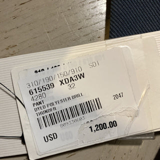 Neu mit Etikett: 1.200 $ Gucci Thunder-Hose aus gefärbtem Polyester-Drill für Herren, Blau, 32 US (48 EU)