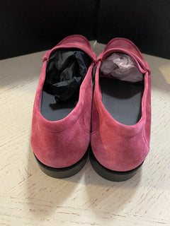 NIB 695 $ Saint Laurent Herren-Wildleder-Loafer Burgund 10 US / 43 Eu Italien