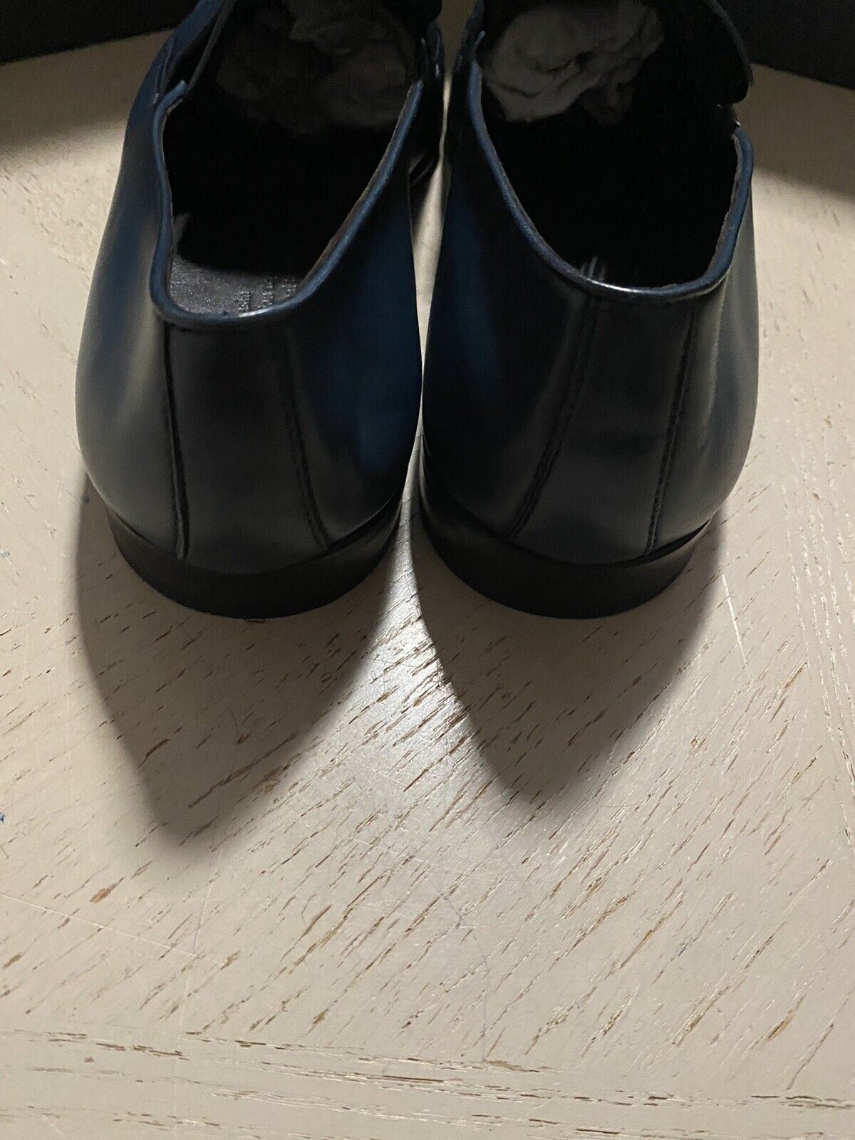 New $775 Ermenegildo Zegna Iconic Moccasin Leather Loafers Shoes MD Blue 11 US