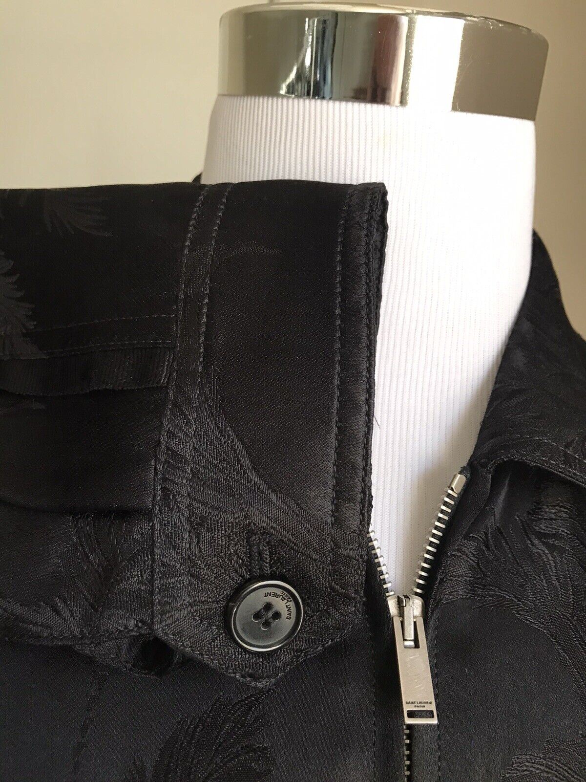 Новая куртка реглан на молнии Saint Laurent за 2690 долларов, черное пальто 40 США (50 ЕС) Италия