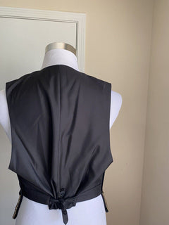 Neu $2890 Saint Laurent Herren Gilet Velours Weste Schwarz 42 US ( 52 Eu )