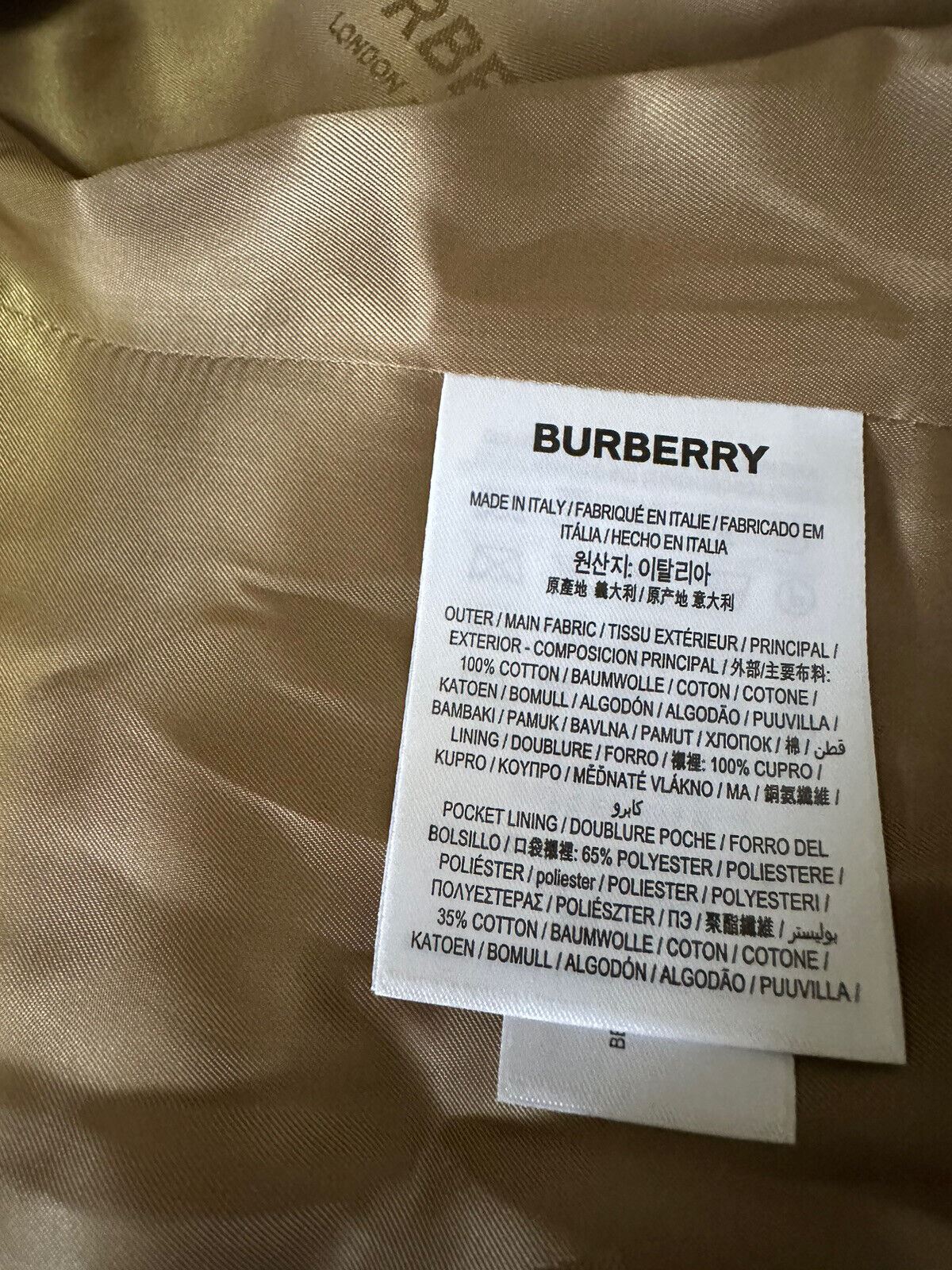 New $3750 Burberry Women’s Pedley Belted Logo Trench Coat Brown 6 US ( 40 Ita )