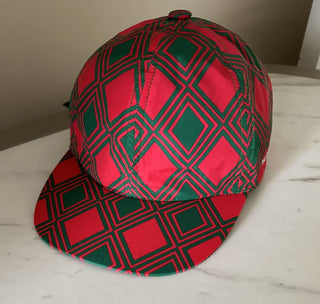 Neu mit Etikett: Kiton Baseballkappe mit Rautenmuster, Rot, Größe M
