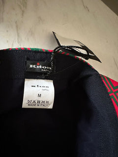 Neu mit Etikett: Kiton Baseballkappe mit Rautenmuster, Rot, Größe M
