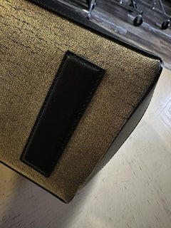 New $1690 TOM FORD Metallic Logo Mini Tote Bag Color Gold/Black Italy