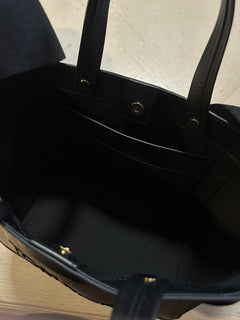 New $1690 TOM FORD Metallic Logo Mini Tote Bag Color Gold/Black Italy