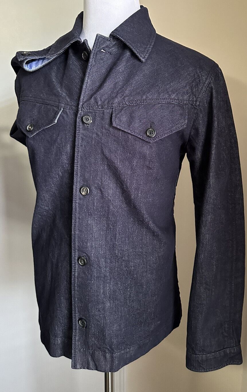 New $1450 Salvatore Ferragamo Men Denim Jacket Shirt Navy 38 US/48 Eu