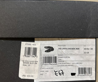 Neue $650 Ermenegildo Zegna Cordsamt/Leder-Loafer-Schuhe Schwarz 11 US/44 E