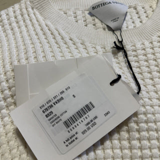 NWT $$1850 Bottega Veneta Men Crewneck Sweater Off White S Italy