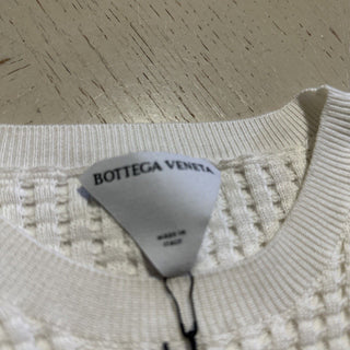 NWT $$1850 Bottega Veneta Men Crewneck Sweater Off White S Italy