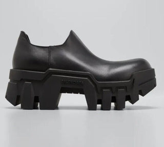 NIB $995 Balenciaga Women Bulldozer Calfskin Low-Cut Mini Booties Black 6/36 Eu