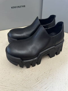 NIB $995 Balenciaga Women Bulldozer Calfskin Low-Cut Mini Booties Black 6/36 Eu