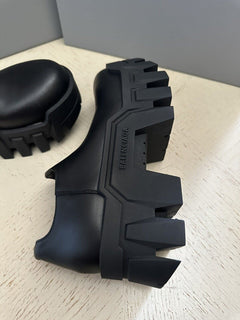NIB $995 Balenciaga Women Bulldozer Calfskin Low-Cut Mini Booties Black 6/36 Eu