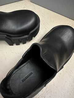 NIB $995 Balenciaga Women Bulldozer Calfskin Low-Cut Mini Booties Black 6/36 Eu