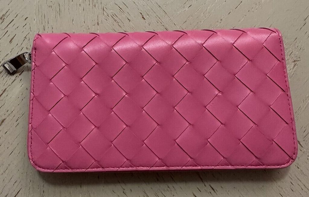 Neu $920 Bottega Veneta Damen Geldbörse Rosa 608051 Italien