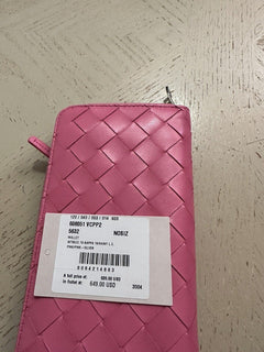 Neu $920 Bottega Veneta Damen Geldbörse Rosa 608051 Italien