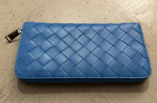 Neu $920 Bottega Veneta Damen Geldbörse Blau 608051 Italien
