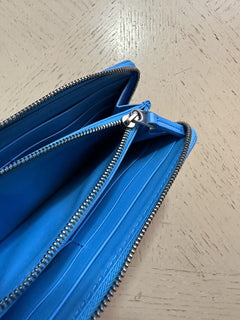 Neu $920 Bottega Veneta Damen Geldbörse Blau 608051 Italien