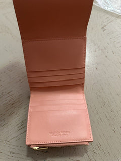 Neu $740 Bottega Veneta Damen Geldbörse Pink-Orange 656830 Italien