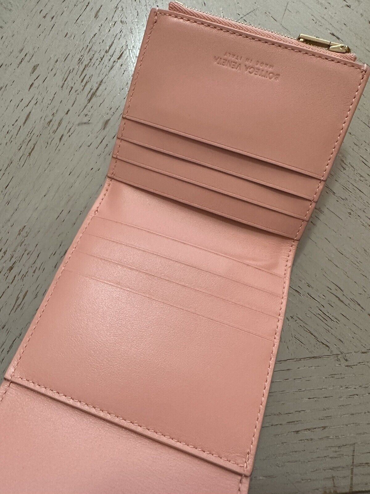 New $740 Bottega Veneta Women Wallet Pink-Orange 656830 Italy