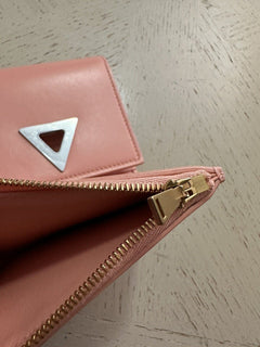 Neu $740 Bottega Veneta Damen Geldbörse Pink-Orange 656830 Italien