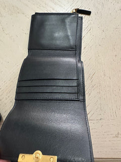 Neu $680 Bottega Veneta Damen Geldbörse Schwarz 578752 Italien