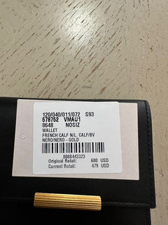 Neu $680 Bottega Veneta Damen Geldbörse Schwarz 578752 Italien