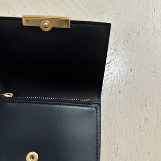 Neu $680 Bottega Veneta Damen Geldbörse Schwarz 578752 Italien