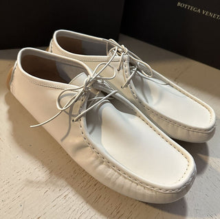 Neue $760 Bottega Venetta Herren Leder Driver Loafers Schuhe Creme 9,5 US/42,5 Eu