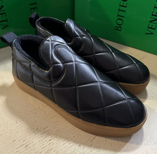 NIB 950 $ Bottega Veneta Herren Leder-Sneaker-Schuhe Schwarz 9 US/42 Eu