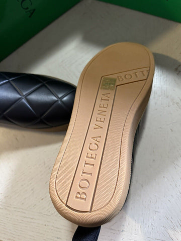 NIB 950 $ Bottega Veneta Herren Leder-Sneaker-Schuhe Schwarz 9 US/42 Eu