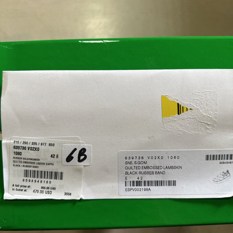 NIB 950 $ Bottega Veneta Herren Leder-Sneaker-Schuhe Schwarz 9 US/42 Eu