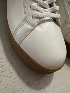 NIB 950 $ Bottega Veneta Herren-Leder-High-Top-Sneaker-Schuhe Weiß 10 US/43 Eu