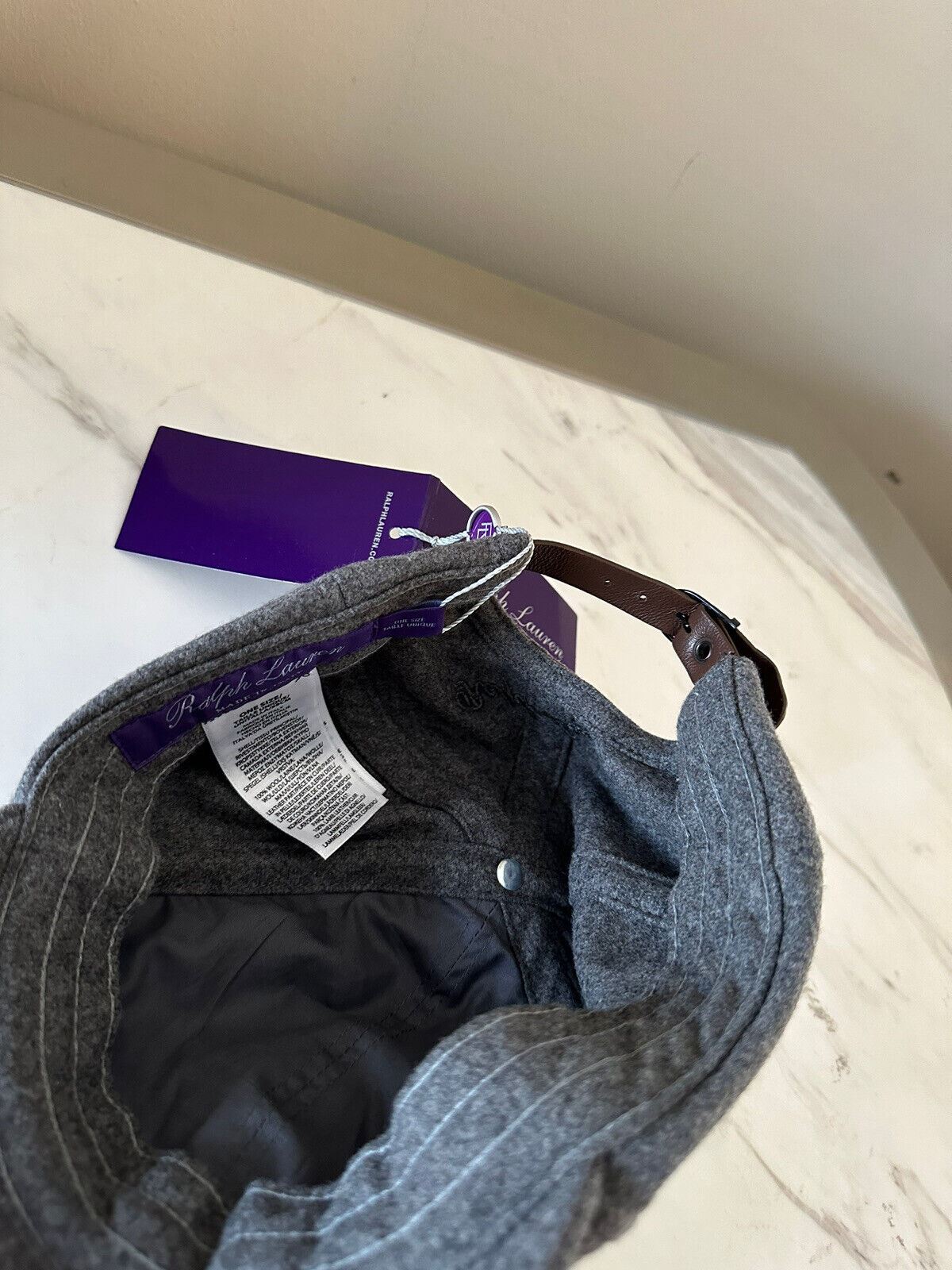Бейсболка NWT Ralph Lauren Purple Label Bear, серая шляпа, один размер, Италия
