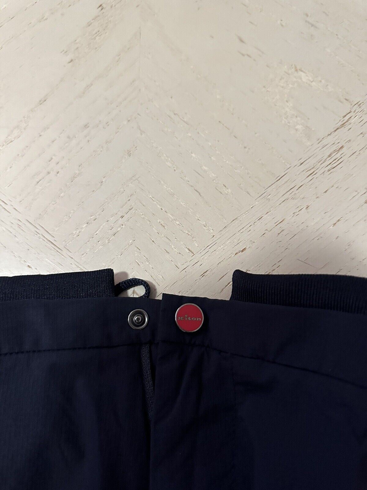 Neu mit Etikett: 1395 $ Kiton Herren-Nylon-Shorts, Farbe Marineblau, Größe 40 US/56 EU, Italien