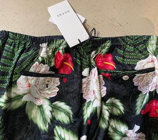 Neu mit Etikett: 980 $ Gucci Herren Gucci Soul Monogram Short Pents Schwarz/Grün/Multi 28 US/44