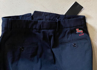 NWT $1150 Gucci Men’s Cotton Pants Color Navy Size 28 US Italy