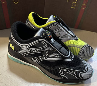 Neue Gucci Damen Ultrapace Two-Tone Sneakers Schuhe Schwarz/Gelb 6,5 US/36,5 Eu