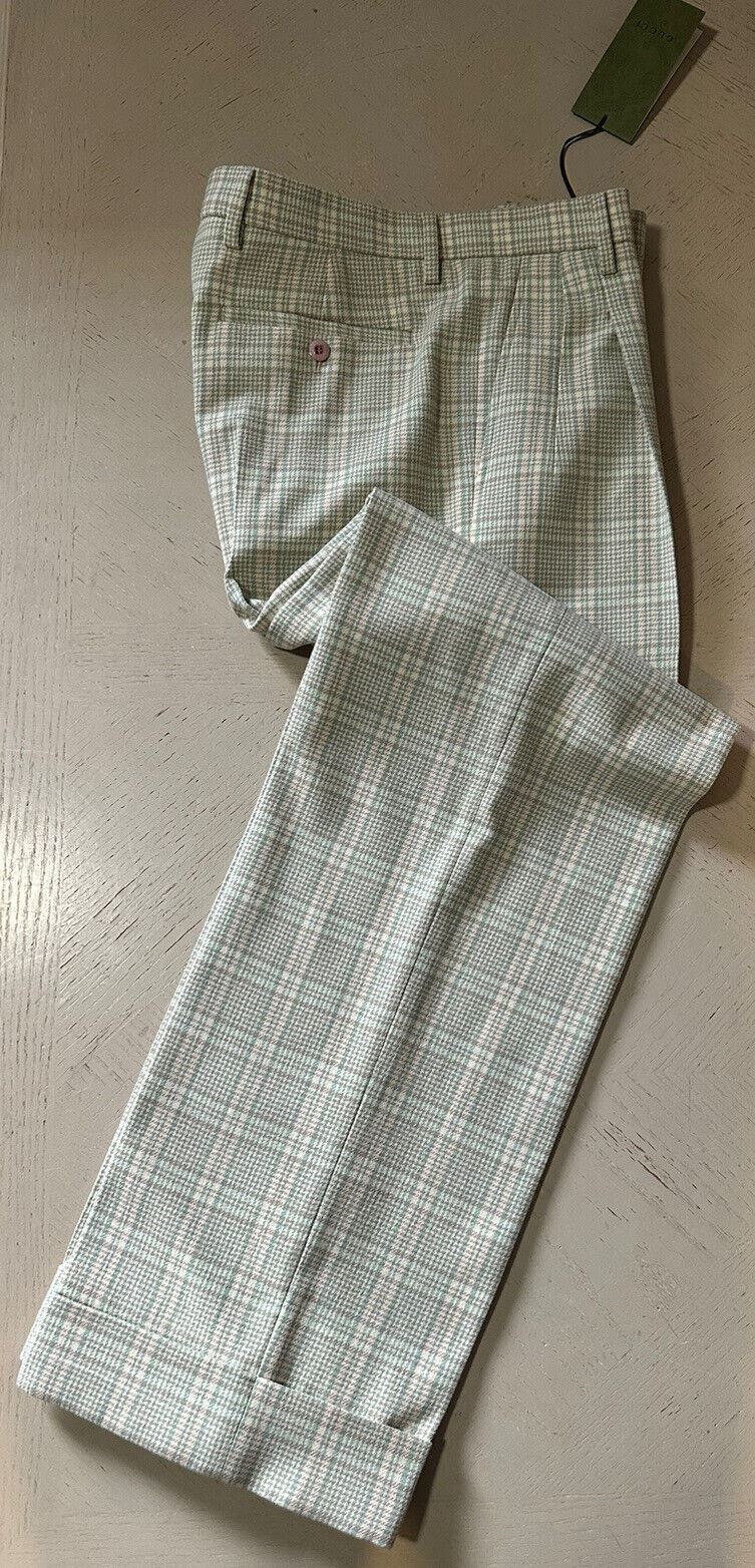 NWT $1400 Gucci Men’s Dress Pants Green/Beige 34 US ( 50 Eu ) Italy