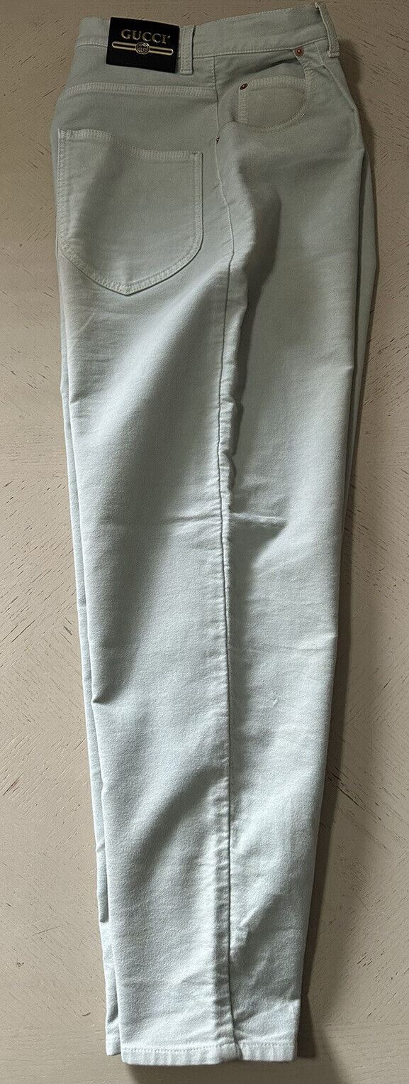 NWT $1100 Gucci Men Dyed Cotton Jeans Pants Color Acqua 30 US Italy