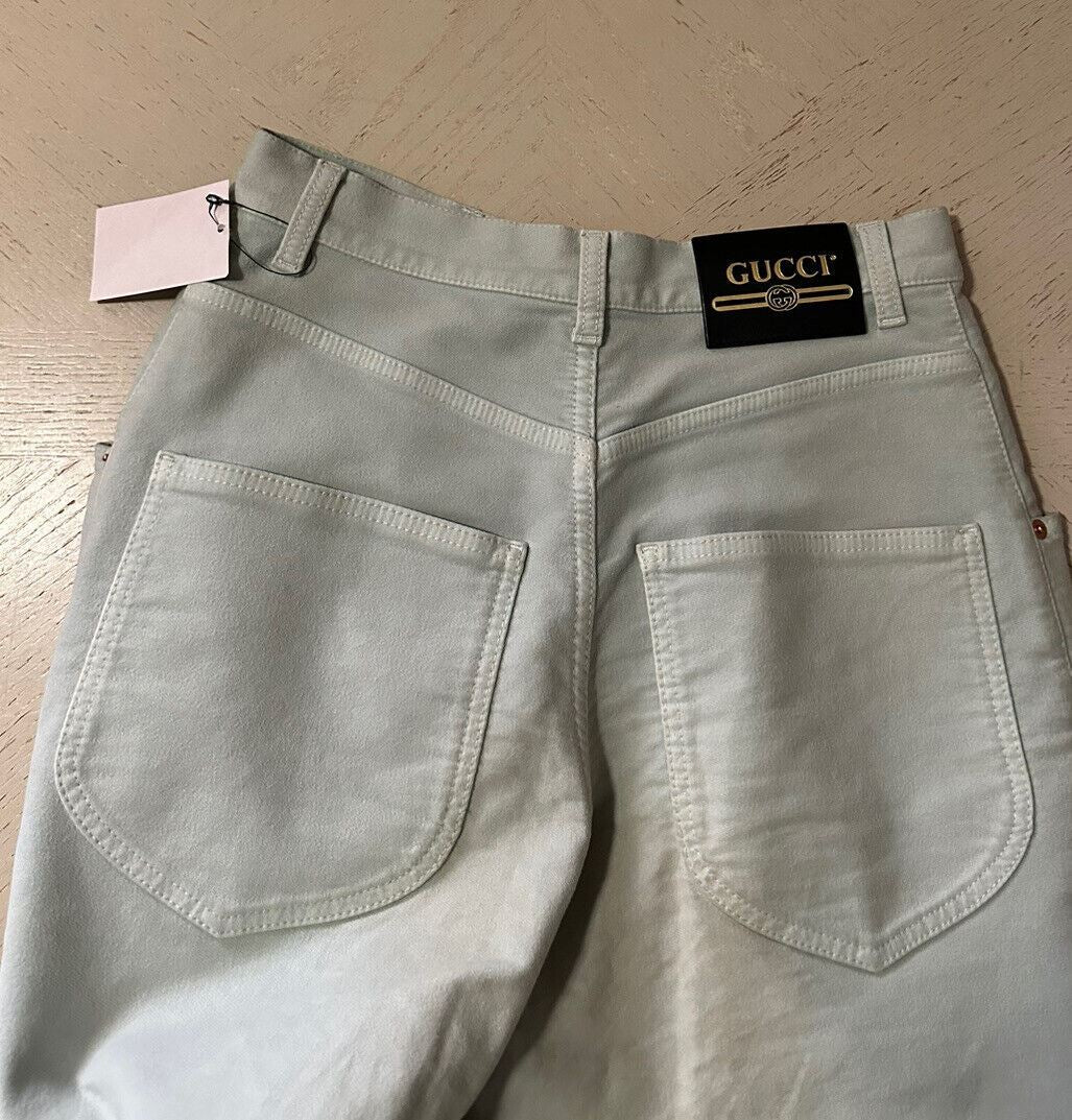 NWT $1100 Gucci Men Dyed Cotton Jeans Pants Color Acqua 30 US Italy