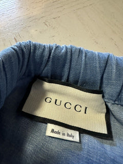 Neues Gucci-Set aus gewaschenen Jeansshorts und Hemd für Herren im Wert von 1980, Blau, 40 US/50 Eu