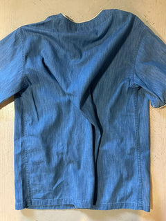 Neues Gucci-Set aus gewaschenen Jeansshorts und Hemd für Herren im Wert von 1980, Blau, 40 US/50 Eu